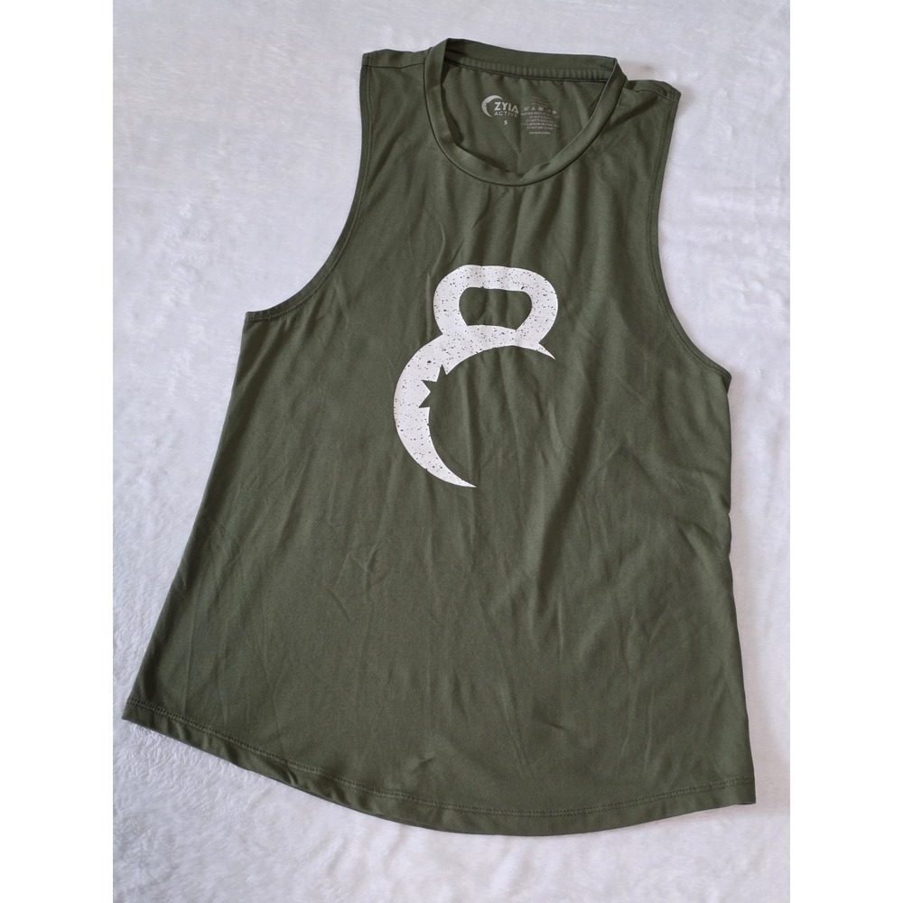 Zyia Active Tank Top Womens Small Green Sleeveless Kettle Moon Athletic